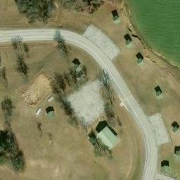 Sand Volleyball Court, Highland Village, TX — aerial view