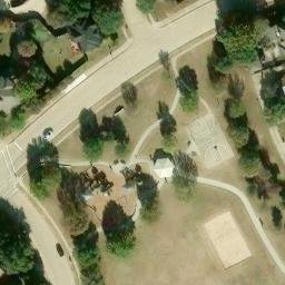 Sand Volleyball Court, Allen, TX — aerial view