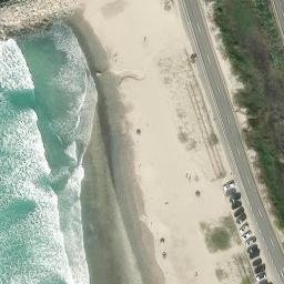 Sand Volleyball Court, Encinitas, CA — aerial view