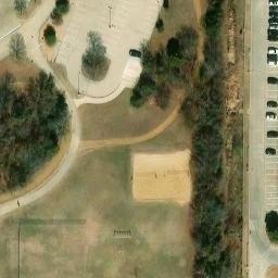 Sand Volleyball Court, The Colony, TX — aerial view