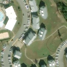 Sand Volleyball Court, Milledgeville, GA — aerial view