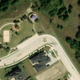 Sand Volleyball Court, Saint Paul, TX — aerial view