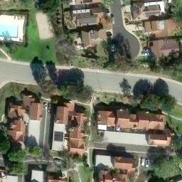 Sand Volleyball Court, Encinitas, CA — aerial view