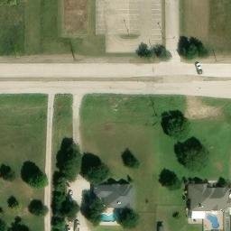 Sand Volleyball Court, Saint Paul, TX — aerial view