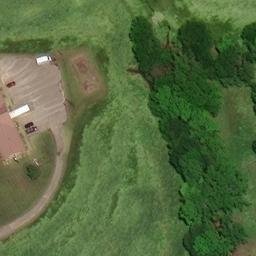 Sand Volleyball Court, Pittsburg, TX — aerial view