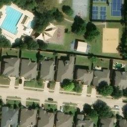 Sand Volleyball Court, Murphy, TX — aerial view