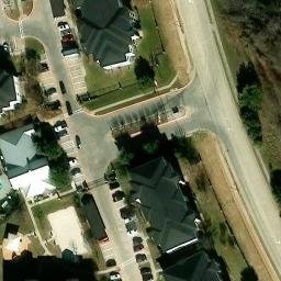 Sand Volleyball Court, Roanoke, TX — aerial view