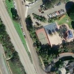 Sand Volleyball Court, Encinitas, CA — aerial view