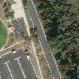 Sand Volleyball Court in San Diego, CA — aerial view