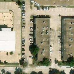 Sand Volleyball Court, Plano, TX — aerial view