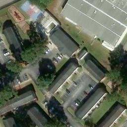 Sand Volleyball Court, Goose Creek, SC — aerial view