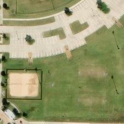 Sand Volleyball Court, Wylie, TX — aerial view