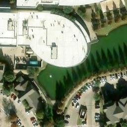 Sand Volleyball Court, Richardson, TX — aerial view