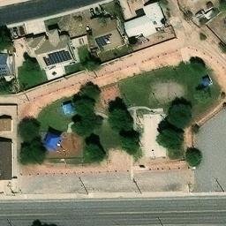 Volleyball Court, Coolidge, AZ — aerial view