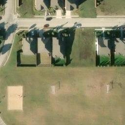 Sand Volleyball Court, Royse City, TX — aerial view
