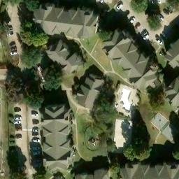Sand Volleyball Court, Richardson, TX — aerial view