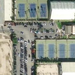 Sand Volleyball Court, Del Mar, CA — aerial view