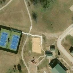 Sand Volleyball Court, Haslet, TX — aerial view