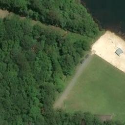 Sand Volleyball Court, GA — aerial view