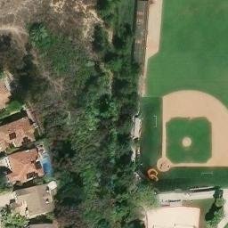 Sand Volleyball Court, Fairbanks Ranch, CA — aerial view