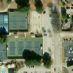 Sand Volleyball Court, Grapevine, TX — aerial view