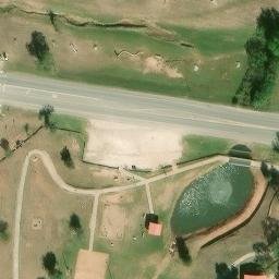 Sand Volleyball Court, Stamford, TX — aerial view
