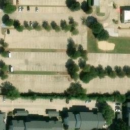 Sand Volleyball Court, Garland, TX — aerial view