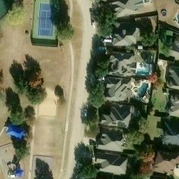 Sand Volleyball Court, Rowlett, TX — aerial view