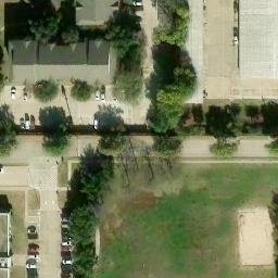 Sand Volleyball Court, Richardson, TX — aerial view