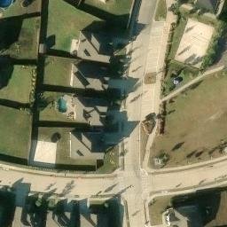 Sand Volleyball Court, Fate, TX — aerial view
