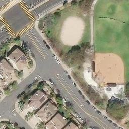 Sand Volleyball Court, Sorrento Valley, CA — aerial view