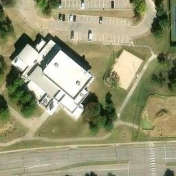 Sand Volleyball Court, Coppell, TX — aerial view