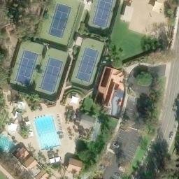 Sand Volleyball Court, Mira Mesa, CA — aerial view