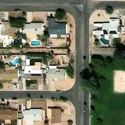 Sand Volleyball Court, Casa Grande, AZ — aerial view