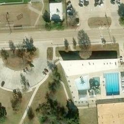 Sand Volleyball Court, Richardson, TX — aerial view