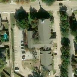 Sand Volleyball Court, Richardson, TX — aerial view