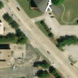 Sand Volleyball Court, Garland, TX — aerial view