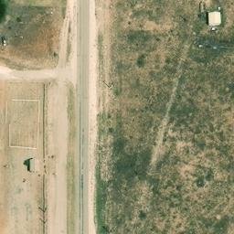 Sand Volleyball Court, Denver City, TX — aerial view