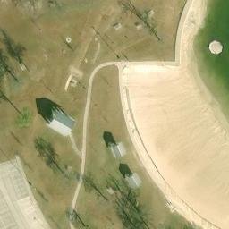 Sand Volleyball Court, Eagle Mountain, TX — aerial view