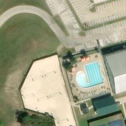 Sand Volleyball Court, McLendon-Chisholm, TX — aerial view