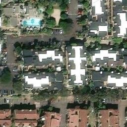 Sand Volleyball Court, Sorrento Valley, CA — aerial view