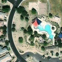 Volleyball Court, Casa Grande, AZ — aerial view