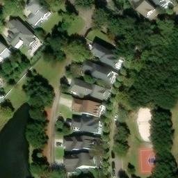 Sand Volleyball Court, Charleston, SC — aerial view