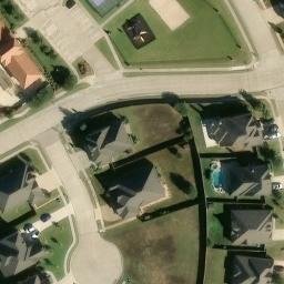 Sand Volleyball Court, McLendon-Chisholm, TX — aerial view