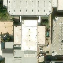 Sand Volleyball Court, Highland Park, TX — aerial view