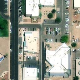 Sand Volleyball Court, Safford, AZ — aerial view