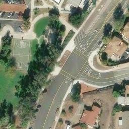 Sand Volleyball Court, Santee, CA — aerial view