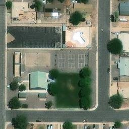 Volleyball Court, Thatcher, AZ — aerial view
