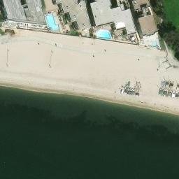 Sand Volleyball Court, San Diego, CA — aerial view