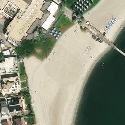 Sand Volleyball Court, San Diego, CA — aerial view